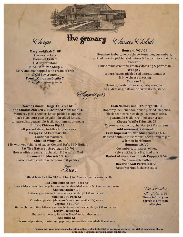 Granary Restaurant - Georgetown, MD