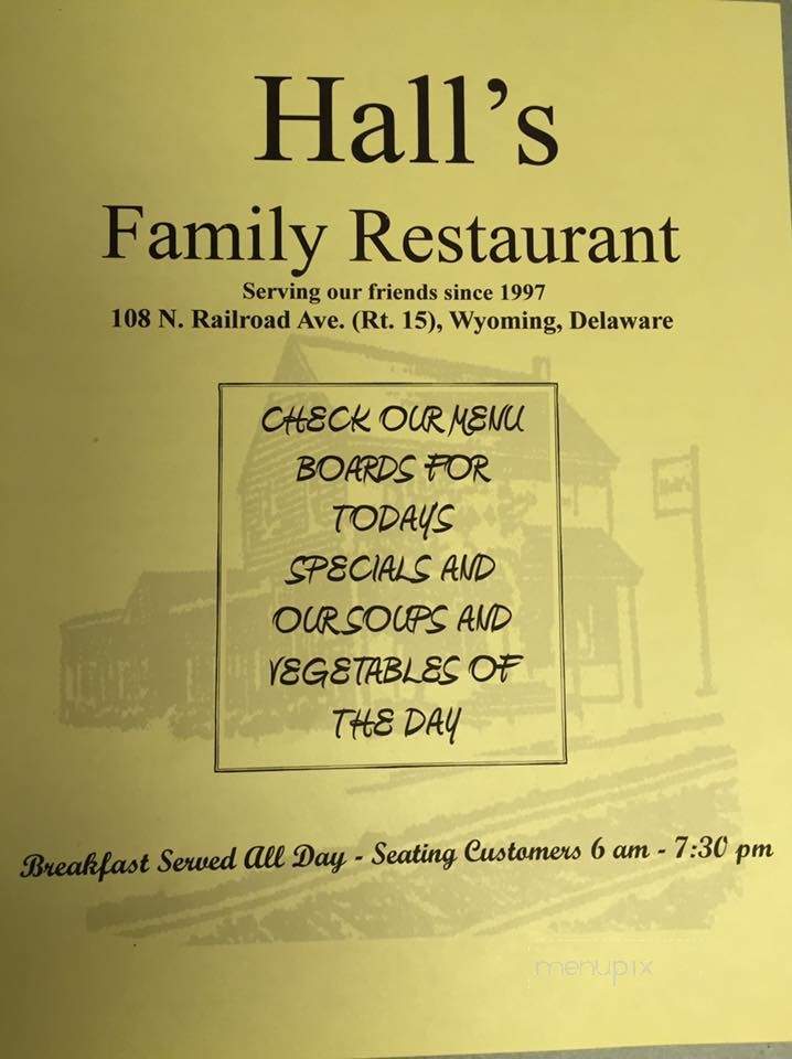 Hall's Family Restaurant - Camden Wyoming, DE