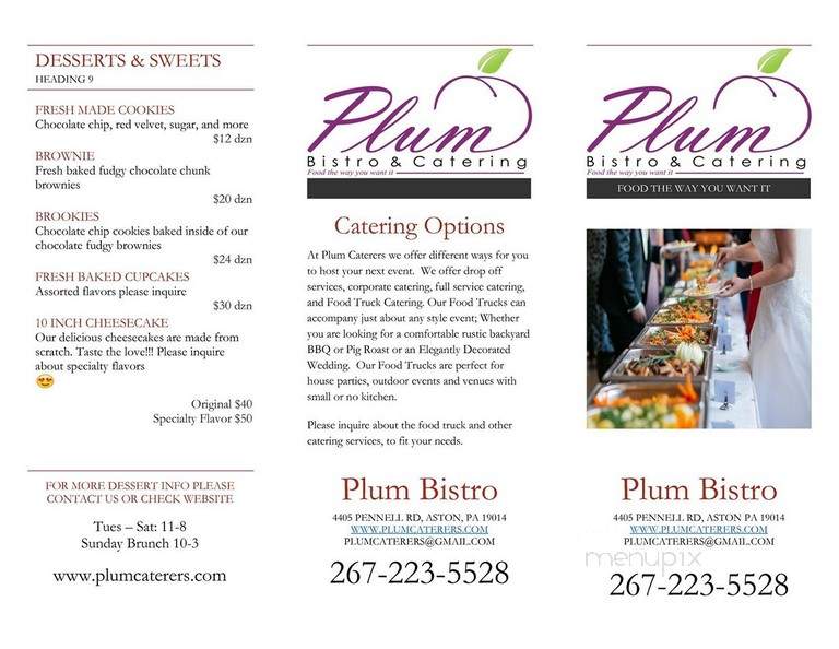 Plum Bistro & Catering - Aston, PA