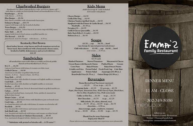 Emmas Family Restaurant - Greenwood, DE