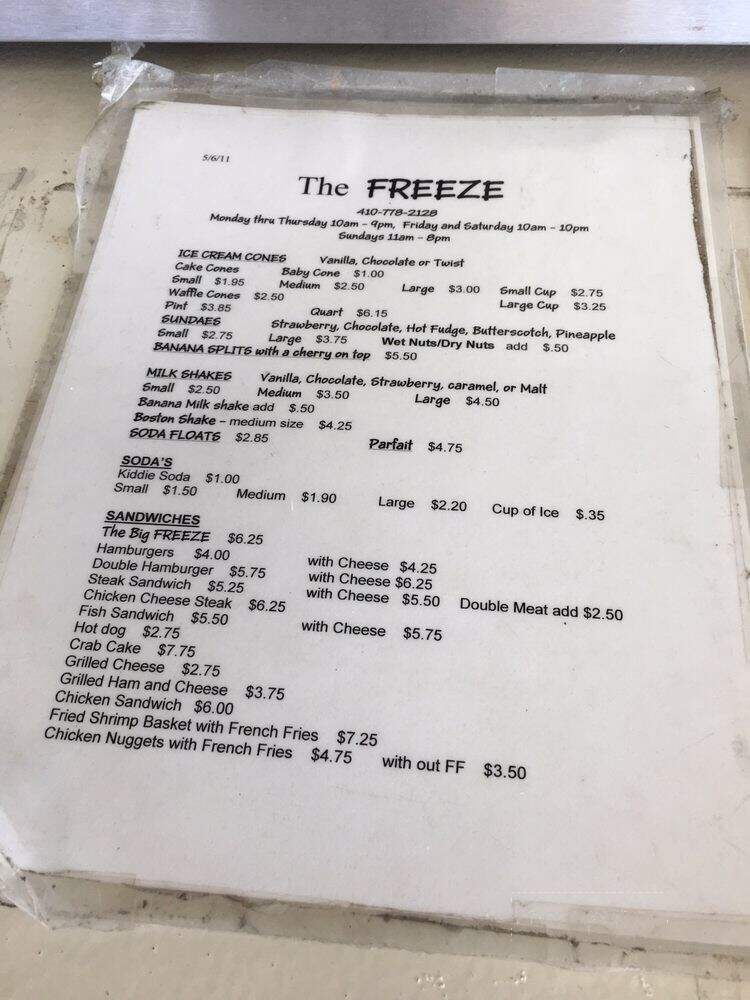 The Freeze - Chestertown, MD