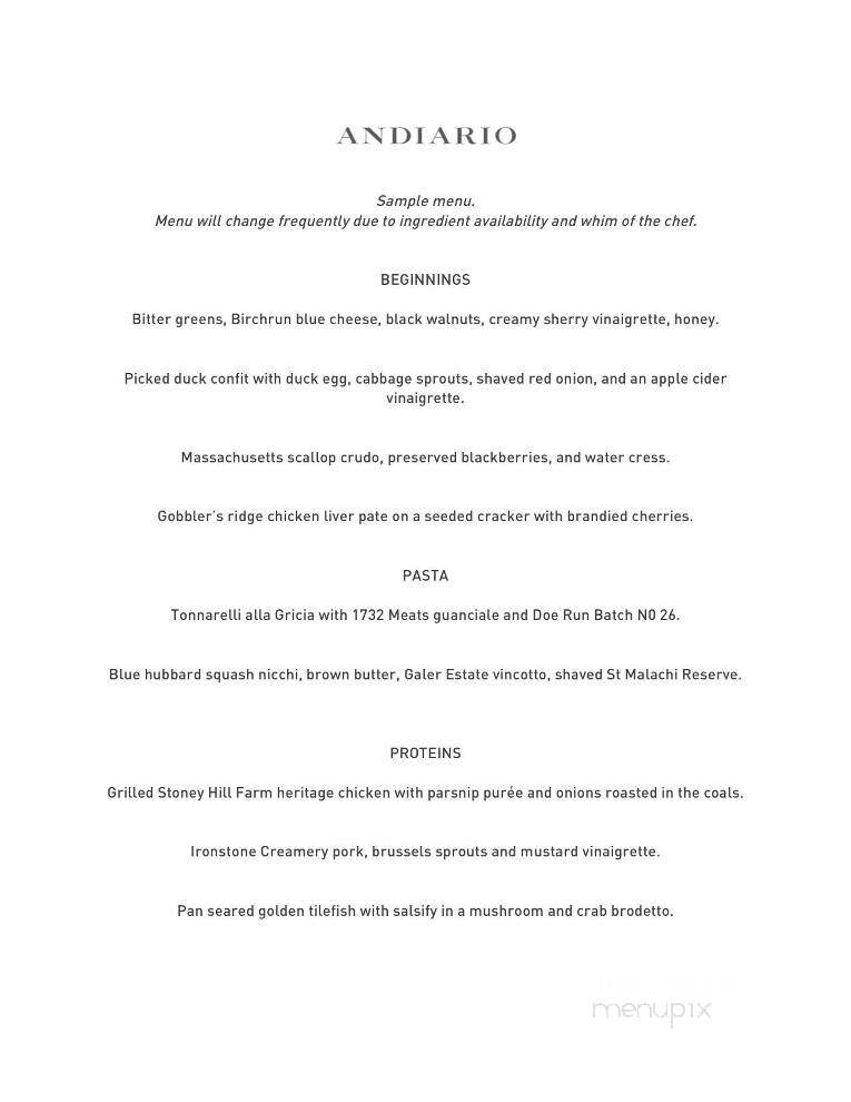 Restaurant Andiario - West Chester, PA